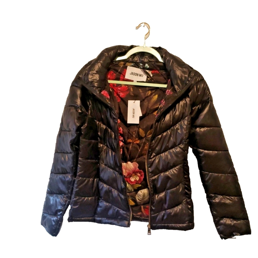 Jason Wu Shiny Black Puffer Jacket